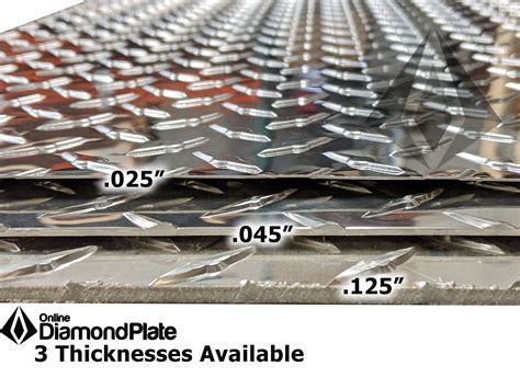 steel diamond plate thickness chart